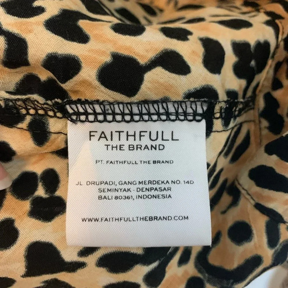 Faithfull The Brand Lavender Top Le Cinq Animal Print Size XS - Picture 6 of 12